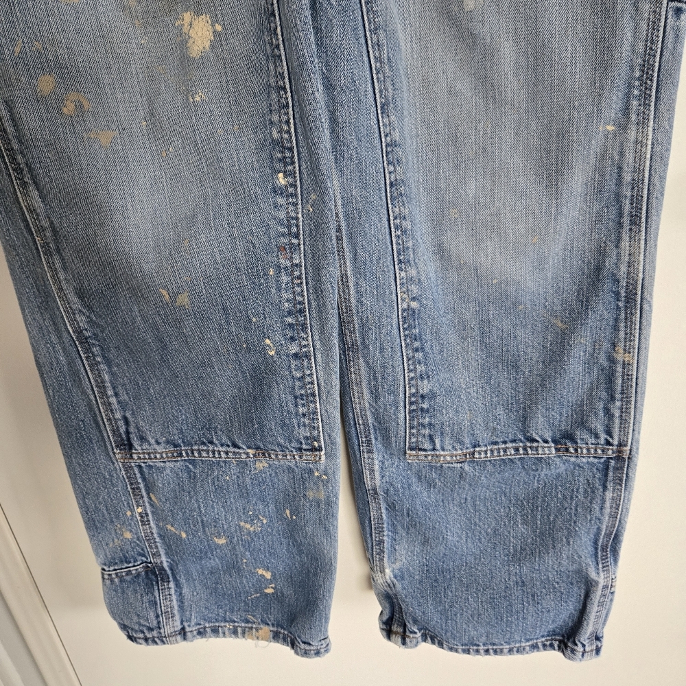 Carhartt Blue Denim Jeans Men's 32 with Paint Splatter - Picture 4 of 11